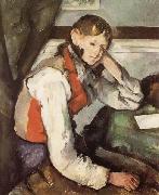 Paul Cezanne Boy in a Red Waistcoat oil painting on canvas